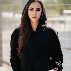 black hoodie